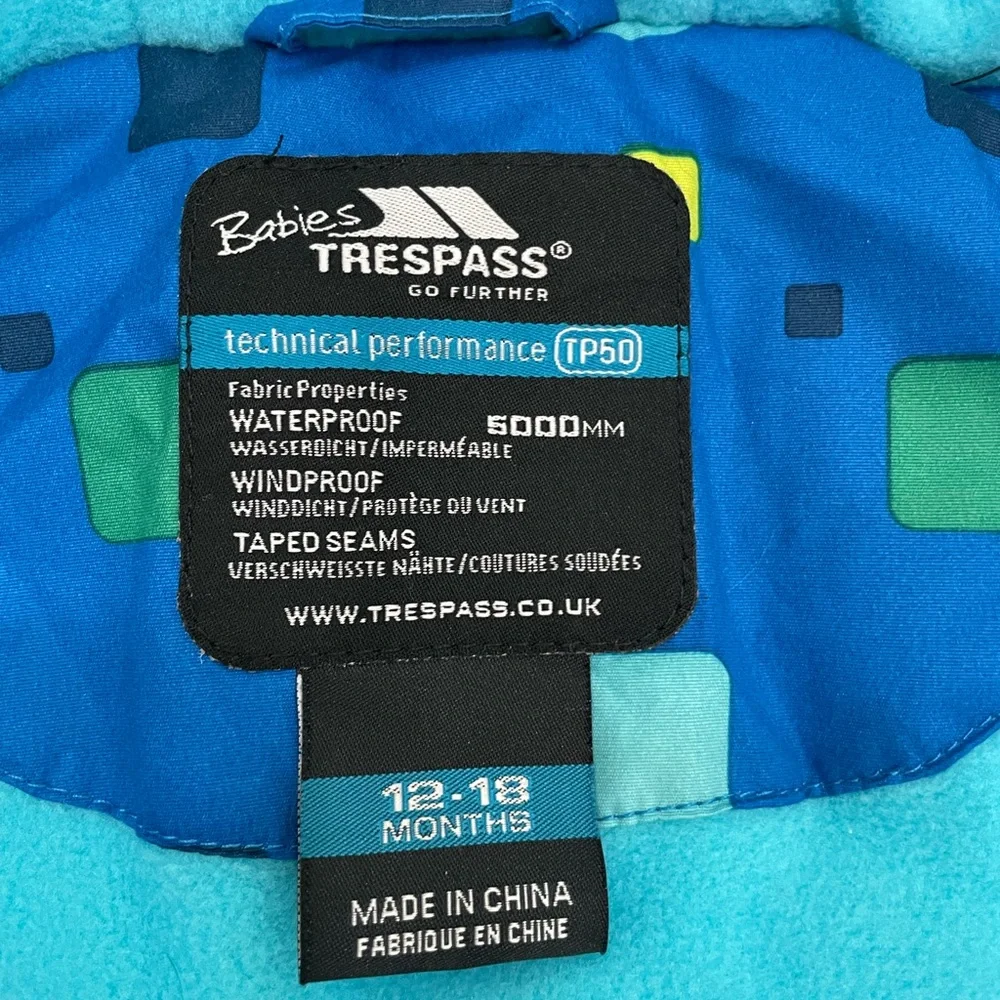 NWT Trespass winter coat boy 12-18 mo